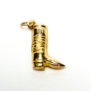 9ct Gold Horse Riding Boot Charm (London 1973)