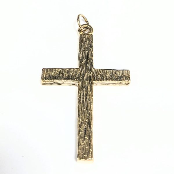 9ct Gold Barked Cross (1976)