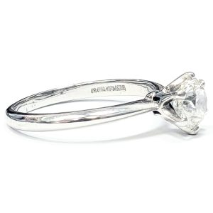 18ct White Gold GIA Certificated Diamond Solitaire Ring .90ct