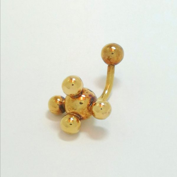 9ct Gold Bobble Belly Bar