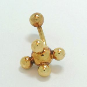 9ct Gold Bobble Belly Bar