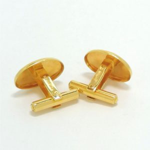 18ct Gold 2 Colour Zig-Zag Design Cufflinks