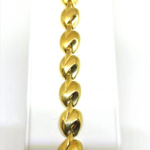 18ct Gold Hollow Fancy Link Bracelet