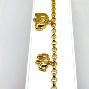 18ct Gold Elephant Charm Bracelet