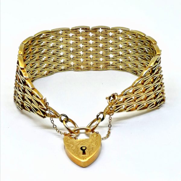9ct Gold Fancy Gate Bracelet