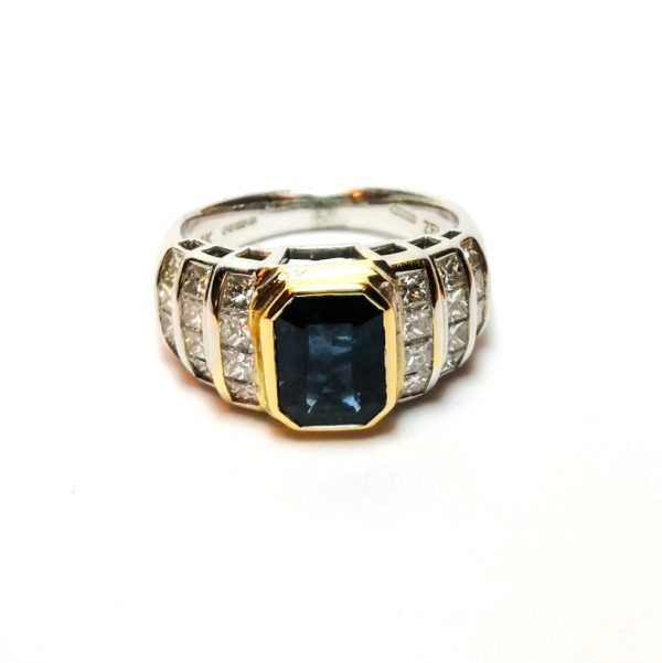 14ct Gold Sapphire & Diamond Ring