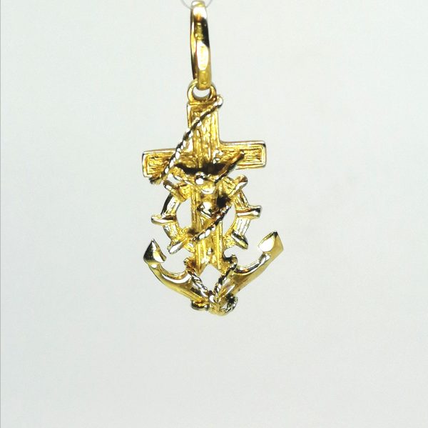 18ct Gold Nautical Crucifix Pendant