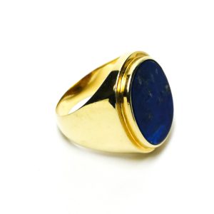18ct Gold Lapis Lazuli Signet Ring