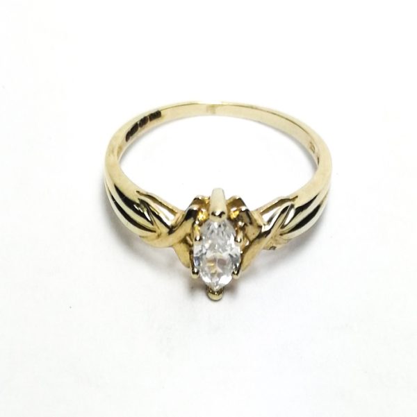 9ct Gold Marquise CZ Ring