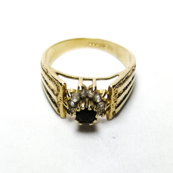 9ct Gold CZ Cluster Ring (1974)