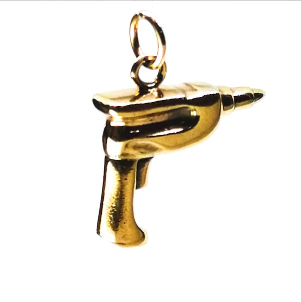9ct Gold Solid Drill Pendant