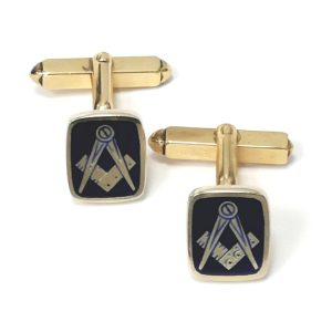 9ct Gold Masonic Enamel Cufflinks (1988)