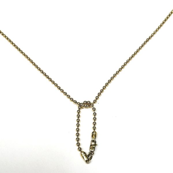 9ct Gold 24" Bobble Dog Tag Chain