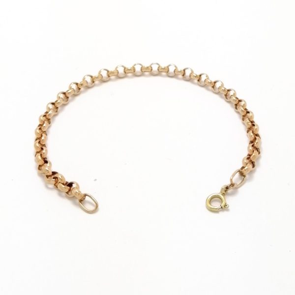 9ct Rose Gold Hollow Belcher Bracelet