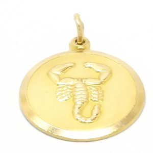 9ct Gold Vintage Zodiac Scorpio Pendant