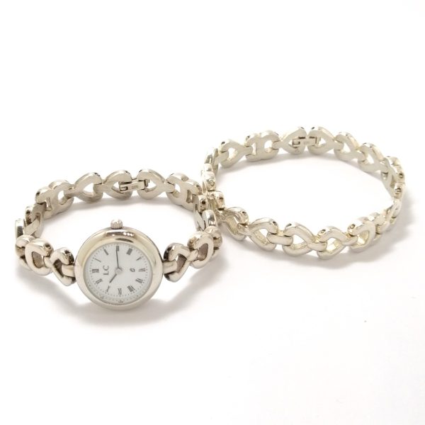 Silver Ladys LC Watch & Bracelet Set