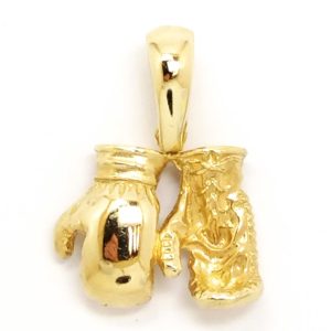 9ct Gold Double Boxing Glove Pendant