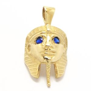 9ct Gold Pharaoh Mask with Stone Set Eyes