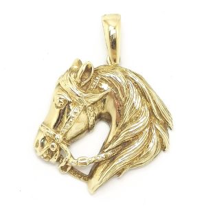 9ct Gold Horse Head Pendant