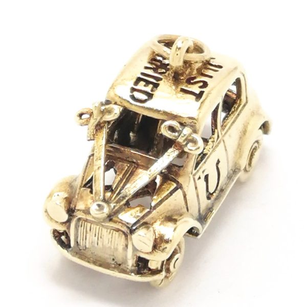 9ct Gold Wedding Car Charm
