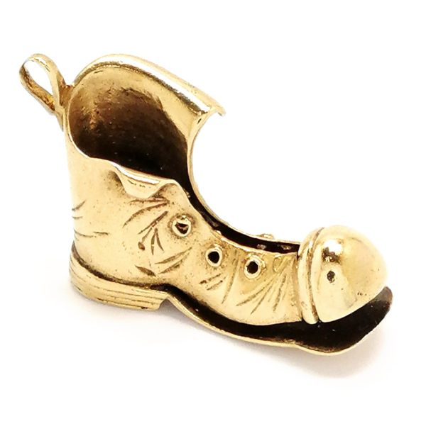 Vintage 9ct Gold old Boot Charm