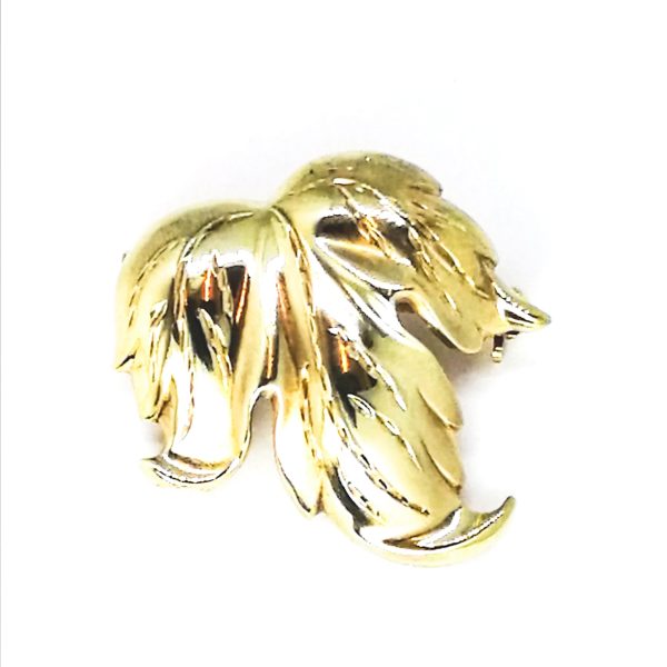 9ct Gold Leaf Brooch