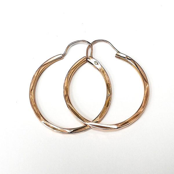 14ct Rose Gold Hoops