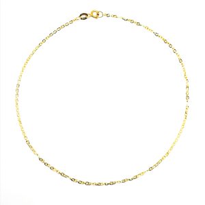 18ct Gold Trace Link Ankle Chain
