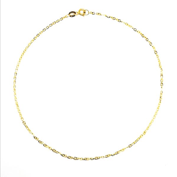 18ct Gold Trace Link Ankle Chain