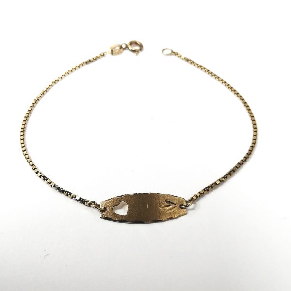 9ct Gold ID Style Box Link Bracelet
