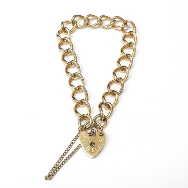 9ct Gold Curb/Padlock Bracelet