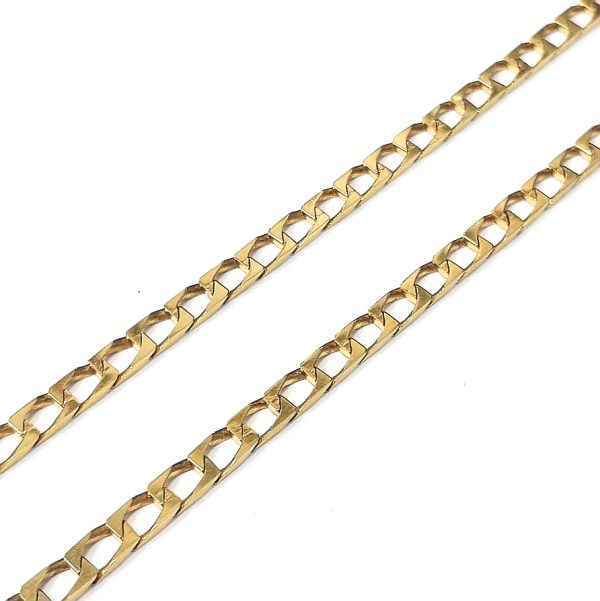 9ct Gold 16" Square Curb Chain