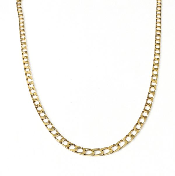 9ct Gold 16" Square Curb Chain