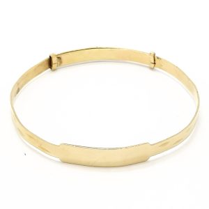 9ct Gold ID Expandable Childs Bangle