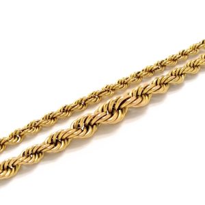 Vintage 9ct Gold 18" Graduated Rope Chain
