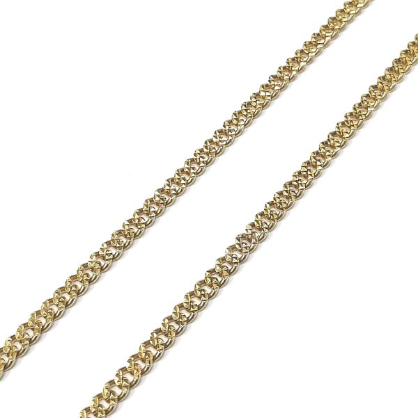 9ct Gold 29" Diamond Cut Curb Chain