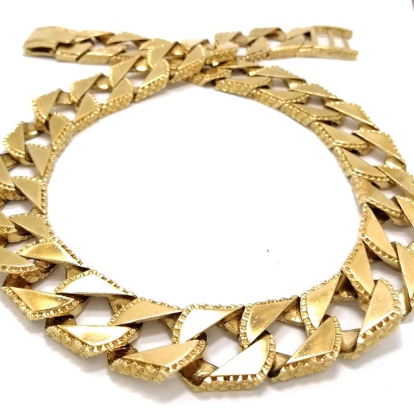 9ct Gold 22" Fancy Patterned Curb Chain 282.8g