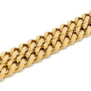 9ct Gold 30" Solid Curb Link Chain 91.9gms