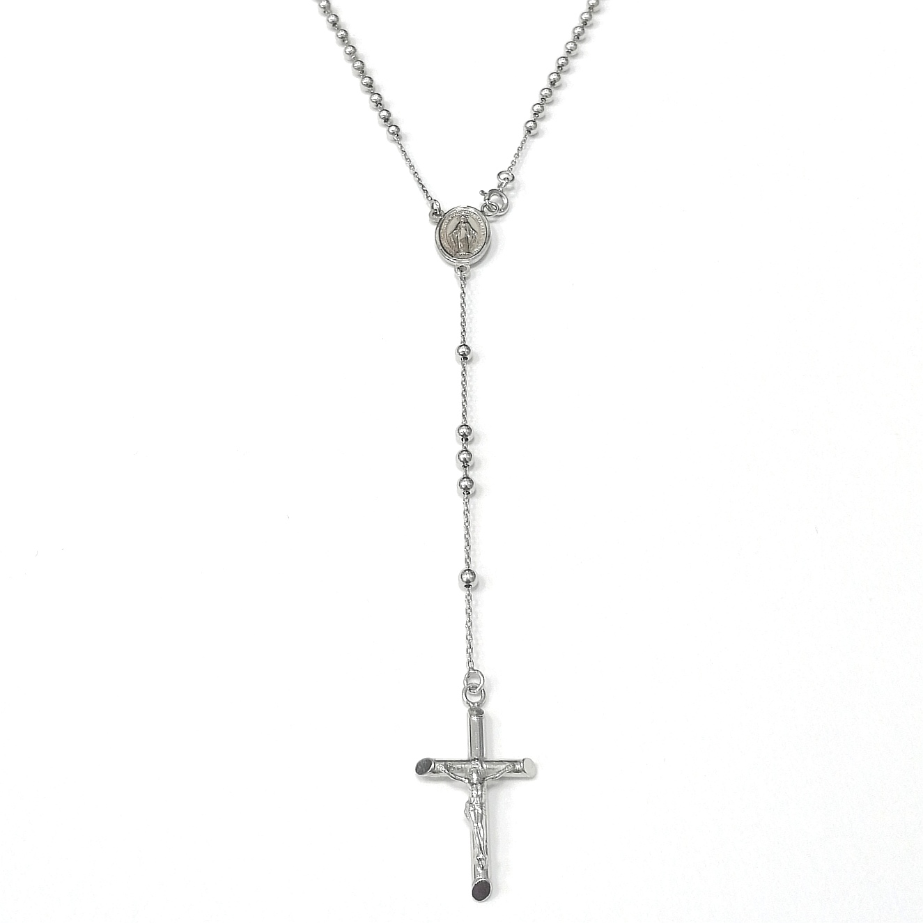 9ct White Gold Rosary Style Chain - Vintage Jewellery & Watches Online