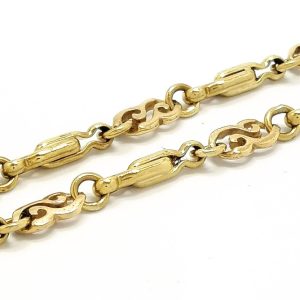 9ct Gold 18" Fancy Link Chain.