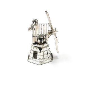 Silver Windmill Charm