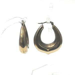 9ct Gold Fancy Hoop Earrings