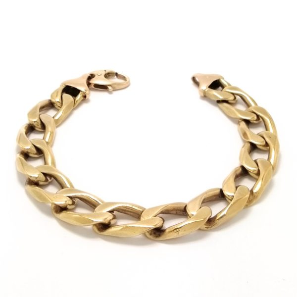 9ct Gold Curb Link Bracelet 63.8g