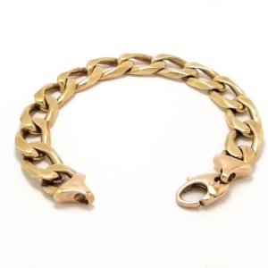 9ct Gold Curb Link Bracelet 63.8g