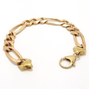 9ct Gold Figaro Link Bracelet 39.4g