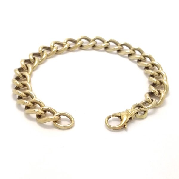 9ct Gold Curb link Bracelet. 39.0g