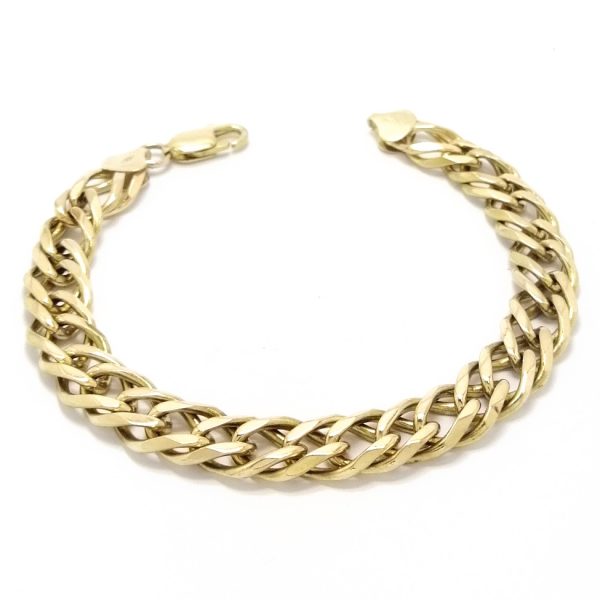 9ct Gold Double Curb Bracelet 30.3gms