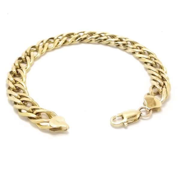 9ct Gold Double Curb Bracelet 30.3gms