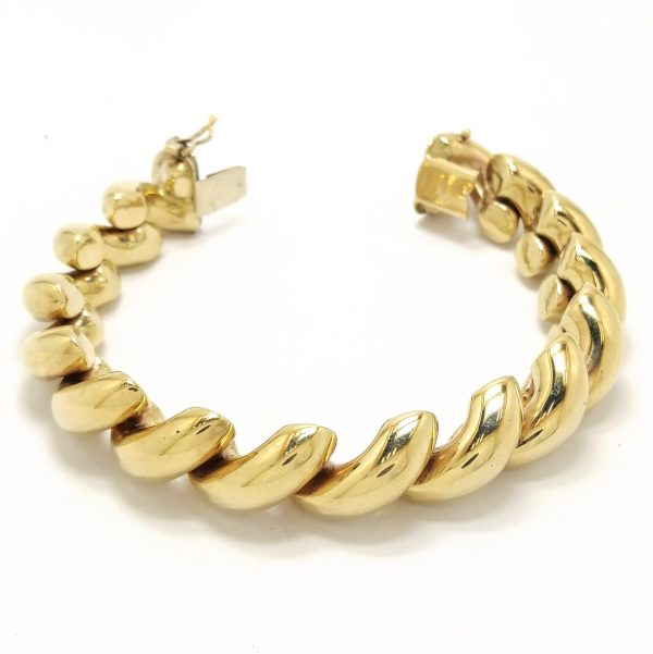 9ct Gold Macaroni Style Bracelet 38.0g