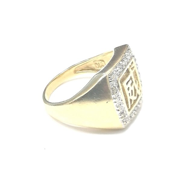 9ct Gold Diamond Signet Ring